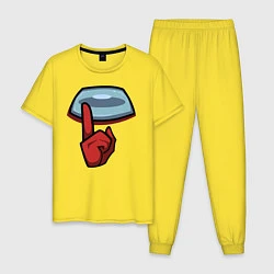 Пижама хлопковая мужская AMONG US, цвет: желтый