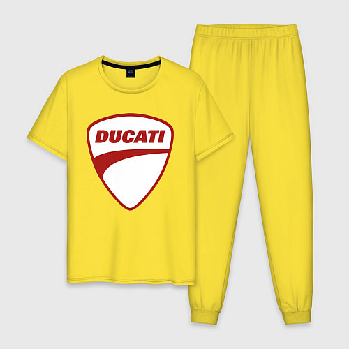 Мужская пижама Ducati Logo Дукати Лого Z / Желтый – фото 1