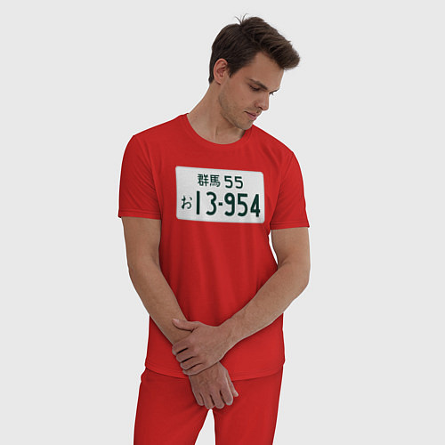 Мужская пижама Initial D Номер / Красный – фото 3
