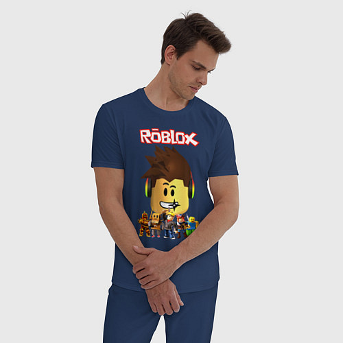 Мужская пижама ROBLOX / Тёмно-синий – фото 3