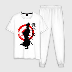 Пижама хлопковая мужская Ghost of Tsushima, цвет: белый