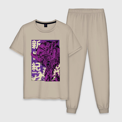 Мужская пижама Evangelion Eva-01 / Миндальный – фото 1