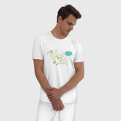 Пижама хлопковая мужская КОВЫД-КОВЫД, цвет: белый — фото 2