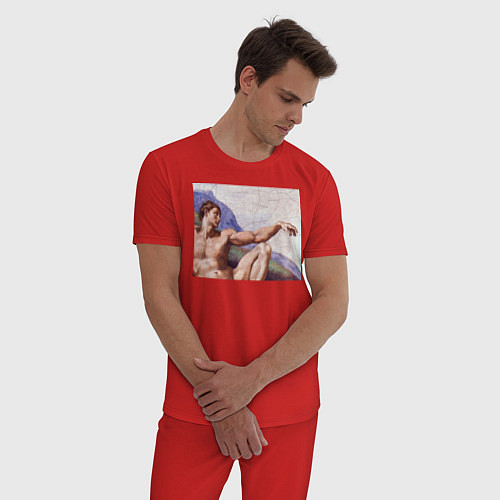 Мужская пижама Искусство / Красный – фото 3