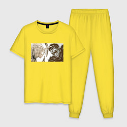 Пижама хлопковая мужская Берсерк, цвет: желтый