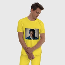 Пижама хлопковая мужская XXXTentacion, цвет: желтый — фото 2
