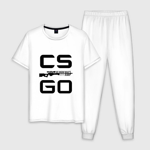 Мужская пижама CS GO AWP Z / Белый – фото 1