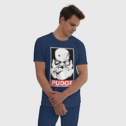 Пижама хлопковая мужская Pudge Dota Пудж, цвет: тёмно-синий — фото 2