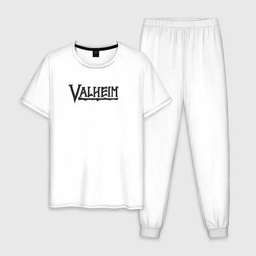Мужская пижама Valheim logo / Белый – фото 1