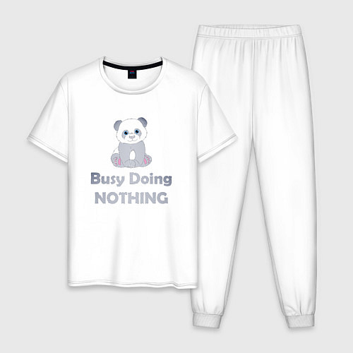 Мужская пижама Панда Panda / Белый – фото 1