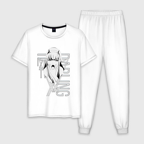 Мужская пижама Zero Two / Белый – фото 1