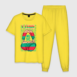 Мужская пижама Музыка это моя жизнь