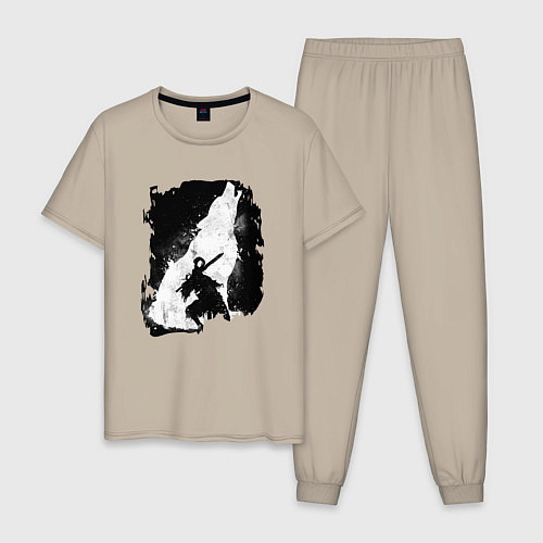 Мужская пижама DARK SOULS ТЁМНЫЕ ДУШИ / Миндальный – фото 1