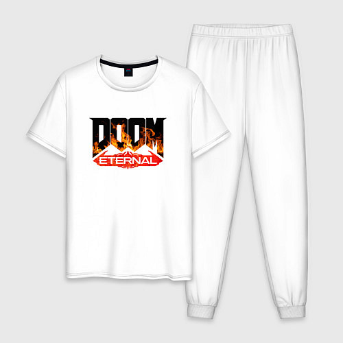 Мужская пижама DOOM Eternal логотип / Белый – фото 1