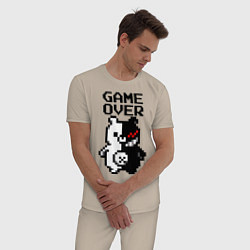 Пижама хлопковая мужская MONOKUMA GAME OVER, цвет: миндальный — фото 2