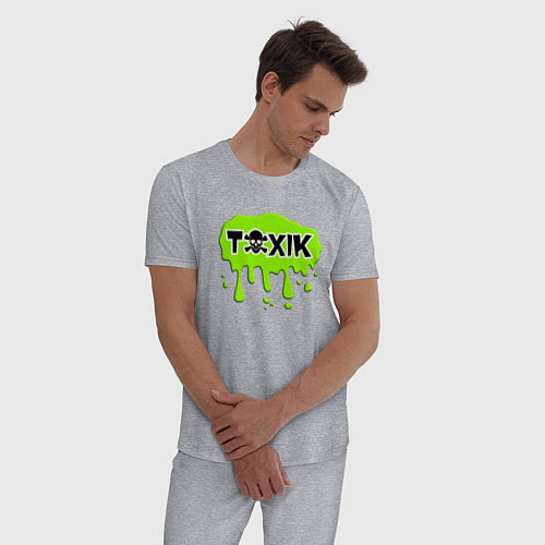 Мужская пижама Токсик toxik / Меланж – фото 3