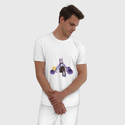 Пижама хлопковая мужская Окружённая Кэ Цин, цвет: белый — фото 2