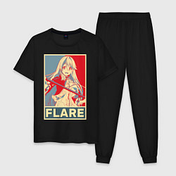 Пижама хлопковая мужская Flare Jioral, цвет: черный