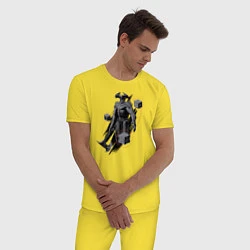 Пижама хлопковая мужская Степной Волк Степпенвулф, цвет: желтый — фото 2