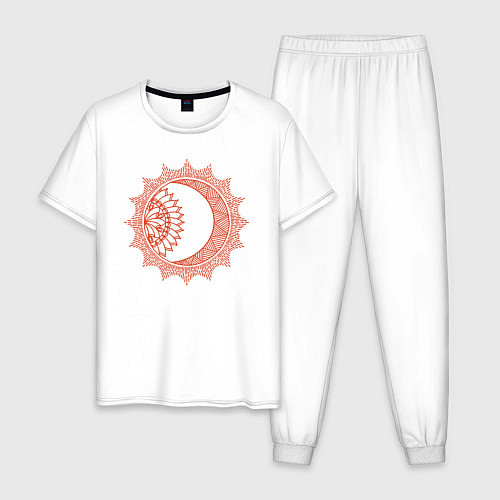 Мужская пижама Солнце / Белый – фото 1
