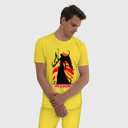 Пижама хлопковая мужская Арт Ичиго Куросаки Блич, цвет: желтый — фото 2