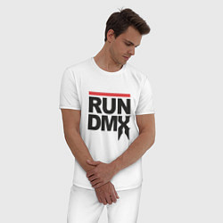 Пижама хлопковая мужская RUN DMX, цвет: белый — фото 2