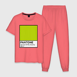 Пижама хлопковая мужская Shrek: Pantone Color, цвет: коралловый