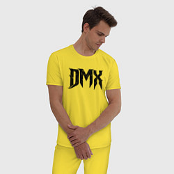 Пижама хлопковая мужская DMX Logo Z, цвет: желтый — фото 2