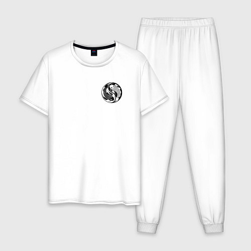 Мужская пижама Инь янь / Белый – фото 1
