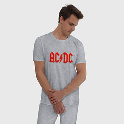 Пижама хлопковая мужская ACDC, цвет: меланж — фото 2