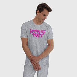 Пижама хлопковая мужская Afterlife Party, цвет: меланж — фото 2