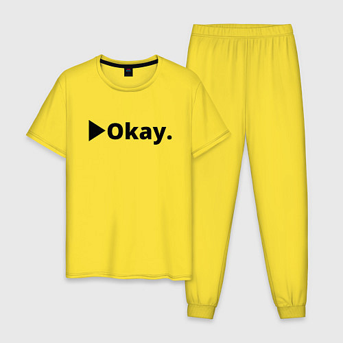 Мужская пижама Okay / Желтый – фото 1
