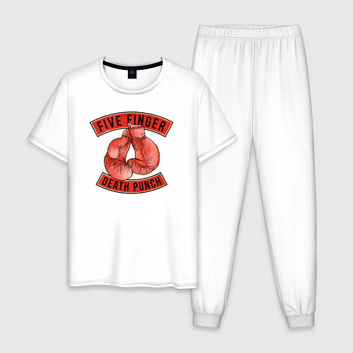 Мужская пижама 5FDP boxing gloves / Белый – фото 1