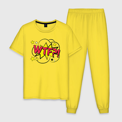 Мужская пижама WTF? / Желтый – фото 1