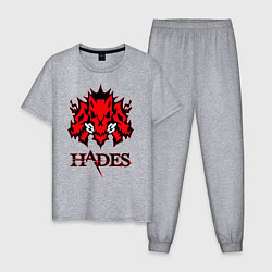 Пижама хлопковая мужская Hades, цвет: меланж