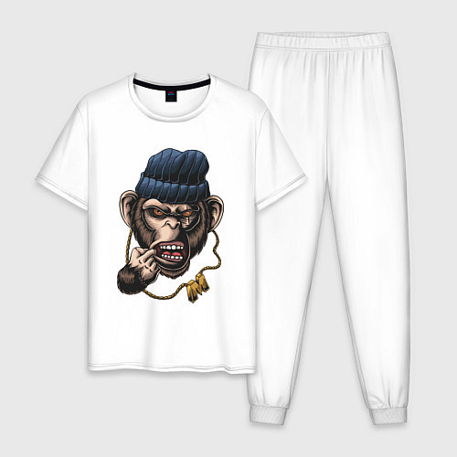 Мужская пижама Monkey Boy / Белый – фото 1