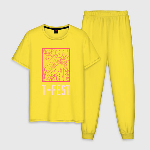 Мужская пижама T-FEST / Желтый – фото 1