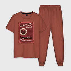 Пижама хлопковая мужская Winchester Bros Brand, цвет: кирпичный