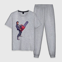 Пижама хлопковая мужская Том Круз: ретро стиль, цвет: меланж