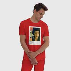 Пижама хлопковая мужская Амели, цвет: красный — фото 2
