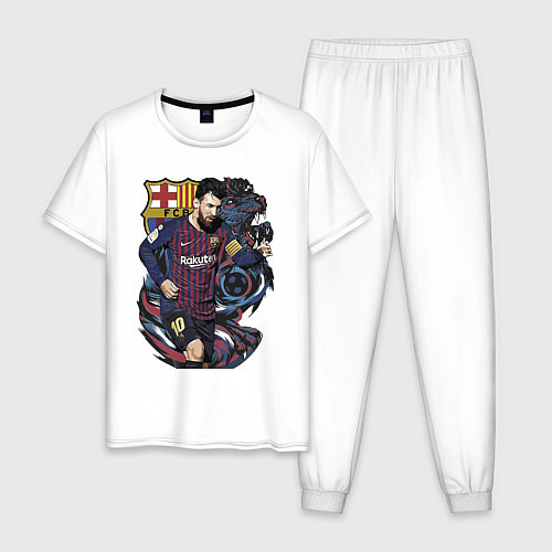 Мужская пижама Messi Barcelona Argentina Striker / Белый – фото 1