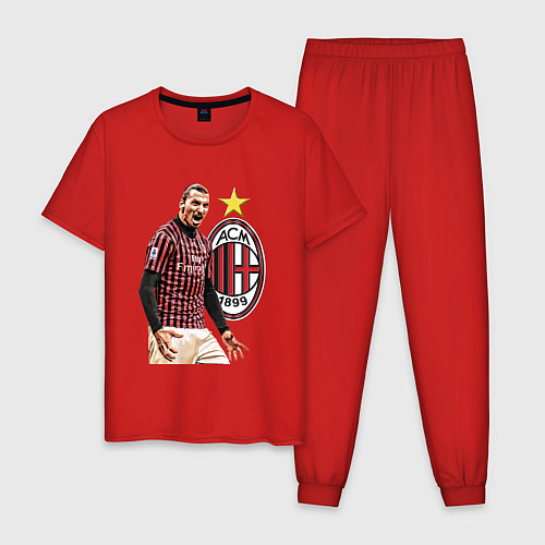Мужская пижама Zlatan Ibrahimovic Milan Italy / Красный – фото 1