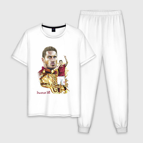 Мужская пижама Francesco Totti Roma Italy Captain / Белый – фото 1