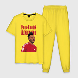 Пижама хлопковая мужская Pierre-Emerick Aubameyang Arsenal Striker, цвет: желтый