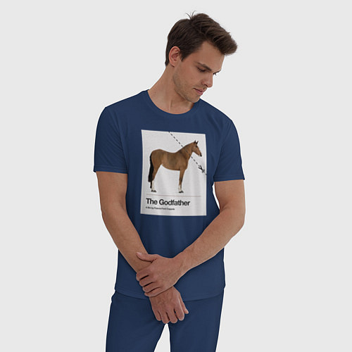 Мужская пижама Голова лошади Крестный отец / Тёмно-синий – фото 3