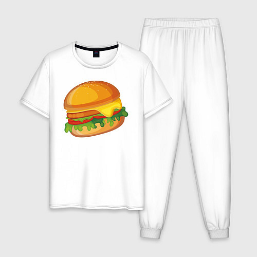Мужская пижама My Burger / Белый – фото 1