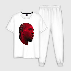 Пижама хлопковая мужская NBA - Leonard, цвет: белый