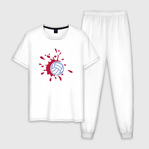 Мужская пижама Volleyball Boom / Белый – фото 1