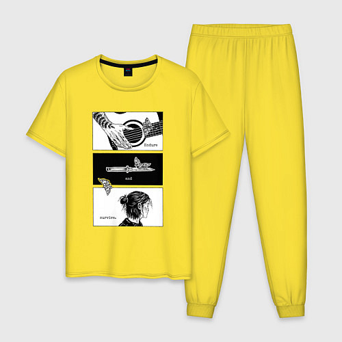 Мужская пижама Endure and survive / Желтый – фото 1