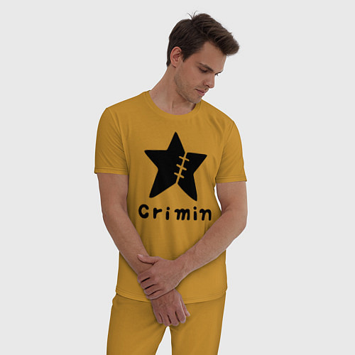 Мужская пижама Crimin бренд One Piece / Горчичный – фото 3